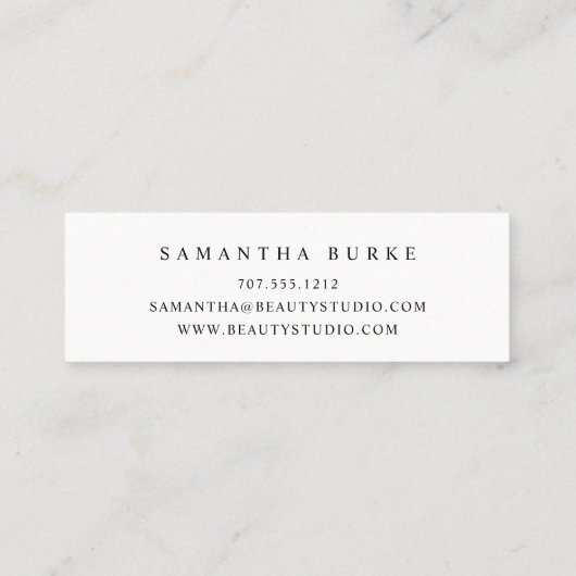 Blush Rain Mini Visitekaartje (Achterkant)