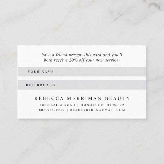 Blush Rain Reference Kaart (Achterkant)