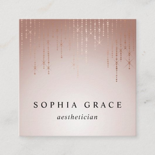 Blush Rain Vierkante Visitekaartje (Voorkant)