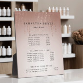 Blush Rain | Weergave van prijzen en services Fotoplaat