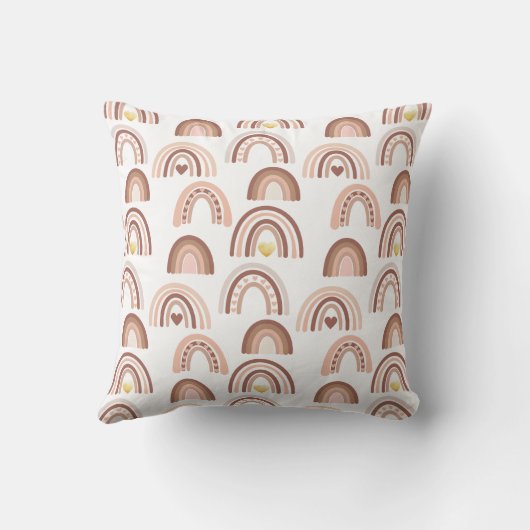Blush Rainbow Custom Named Kussen (Achterkant)