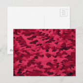 Blush Red Camouflage Patroon Briefkaart (Voorkant / Achterkant)