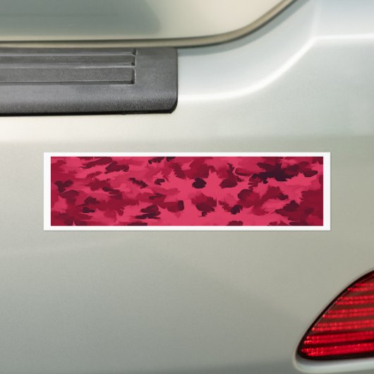 Blush Red Camouflage Patroon Bumpersticker (Op auto)