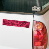 Blush Red Camouflage Patroon Bumpersticker (Op Truck)