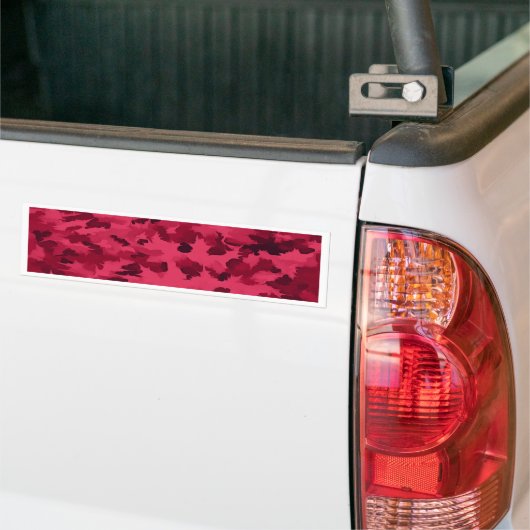 Blush Red Camouflage Patroon Bumpersticker (Op Truck)
