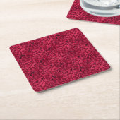 Blush Red Camouflage Patroon Kartonnen Onderzetters (Schuin)