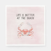 Blush Red Ocean Crab Servet (Voorkant)