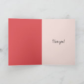 Blush Red Pink XOXO Lips Kisses Kaart (Binnen)