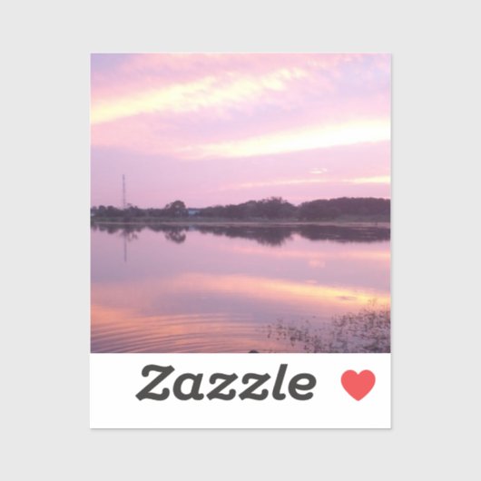 Blush Reflections: Sereniteit bij zonsondergang Sticker (Vel)