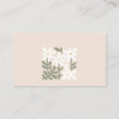 Blush Retro Bloemen Display Douche Baby shower Informatiekaartje (Achterkant)