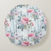 Blush Retro lente bloemachtergrond Rond Kussen (Voorkant)