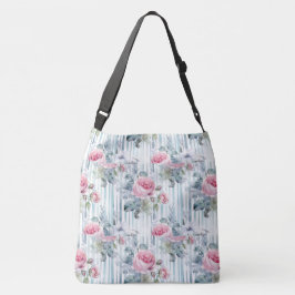 Blush Retro Lente Bloemige Achtergrond Crossbody Tas