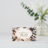 Blush Ribbon Hair Stylist Kortingskaartje (Staand voorkant)