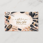 Blush Ribbon Hair Stylist Kortingskaartje (Voorkant)