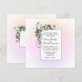  Blush Ribbons en Bubbles Kaart (Voorkant / Achterkant)