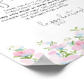 Blush Ring Hunt Spel Bruiloftsshower Bloemenschild Poster (Hoek)