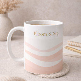 Blush Ripple Witte Klassieke Mok, 325 ml Koffiemok