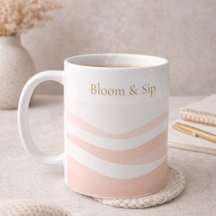 Blush Ripple Witte Klassieke Mok, 325 ml Koffiemok