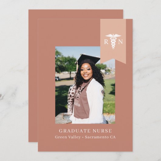 Blush RN FotoverpleegAfstuderen Kaart (Voorkant / Achterkant)