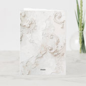 Blush Rococo Floral Heart Galentine Lace Elegance Feestdagen Kaart (Achterkant)