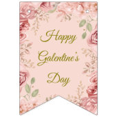 Blush Rococo Garden Galentine Party Floral Flags Vlaggetjes (Eerste vlag)