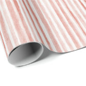 Blush Rode Strepen Bruidsuitnodiging Cadeaupapier (Rol Hoek)