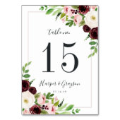 Blush Romance | Aangepaste Kaart tabelnummer (Achterkant)