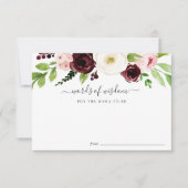 Blush Romance Baby shower Advice Kaart (Voorkant)