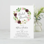 Blush Romance Bridal Brunch Invitation Kaart (Staand voorkant)