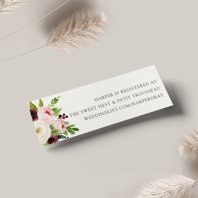 Blush Romance Bridal Register Kaarten invoegen Mini Visitekaartjes (Creator heeft geüpload)