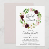 Blush Romance Bridal Shower-uitnodiging Kaart (Voorkant / Achterkant)