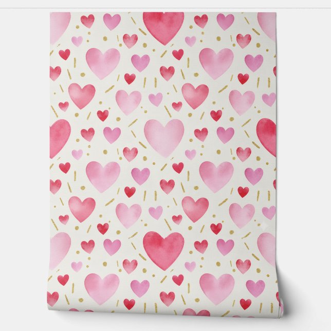 Blush Romance & Crimson Glans Behang (Afrollen)