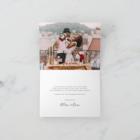 Blush Romance Dank je wel Bedankkaart (Binnen)