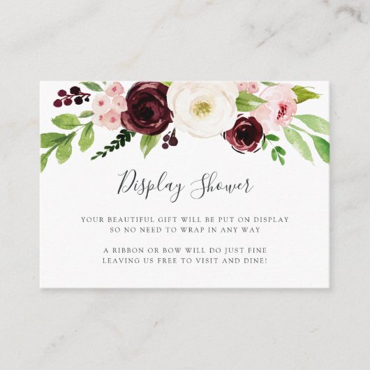 Blush Romance Display Shower Kaart (Voorkant)