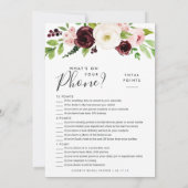 Blush Romance dubbelzijdig Vrijgezellenfeest game Kaart (Achterkant)