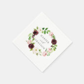 Blush Romance | Floral Wreath Wedding Servet (Hoek)
