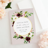 Blush Romance Folie Weddenschap Save the Date Card Folie Uitnodiging