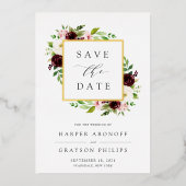 Blush Romance Folie Weddenschap Save the Date Card Uitnodiging (Voorkant)