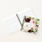 Blush Romance Gepersonaliseerde Bloemen Notitieboek (Binnen)