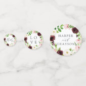 Blush Romance gepersonaliseerde bruiloft Confetti (Voorkanten)