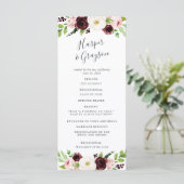 Blush Romance huwelijksceremonie programma Programmakaart (Staand voorkant)