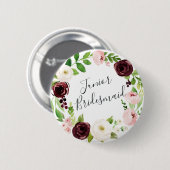 Blush Romance Junior Bridesmaid Ronde Button 5,7 Cm (Voorkant /achterkant)
