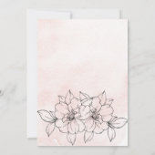 Blush Romance met Elegant Black Botanische details Save The Date (Achterkant)