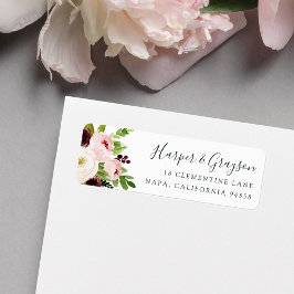 Blush Romance Return Address Etiket