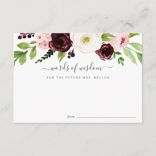 Blush Romance Vrijgezellenfeest Advice Kaart (Voorkant)