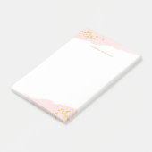 Blush Romance | Waterverf en goud Post-it® Notes (Schuin)