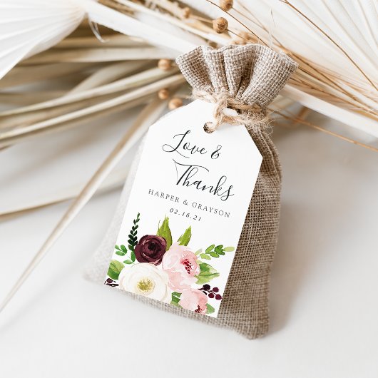 Blush Romance Weddenschap Cadeaulabel