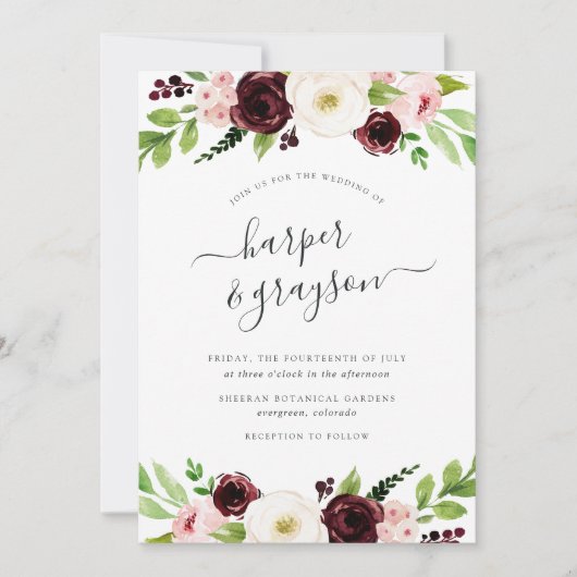 Blush Romance Weddenschap Kaart (Voorkant)