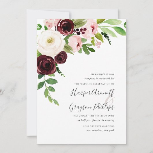 Blush Romance Weddenschap Kaart (Voorkant)