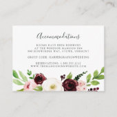 Blush Romance | Wedding Hotel Accommodatie Kaarten (Voorkant)